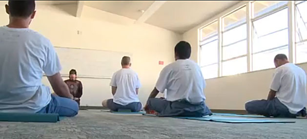 Prisoners doing yoga